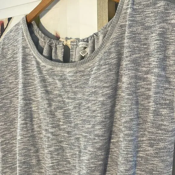 Victoria’s Secret Blue Jersey Romper Shorts Athleisure Space Dye Drawstring - Picture 2 of 7